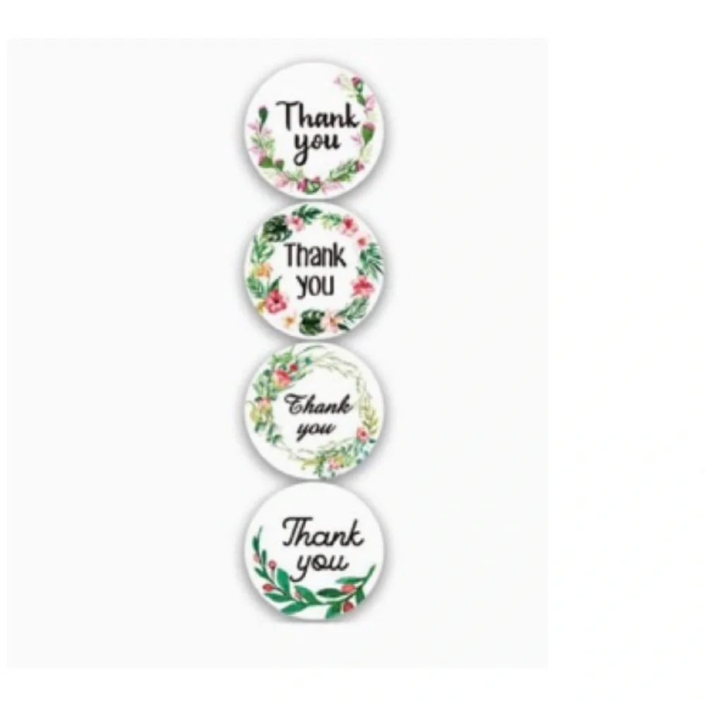 100ct~ 1” Thank You Design Stickers (Boutique) 💐🆕💐 (2 For $12)